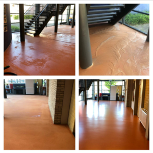 Diepstrippen en conserveren Linoleum KWC school te Culemborg